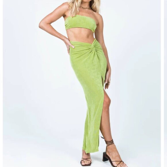 Princess Polly Karley Twist Set Green Size 0 - Picture 2 of 7